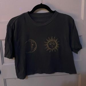 PacSun Cropped Sun/Moon Tee